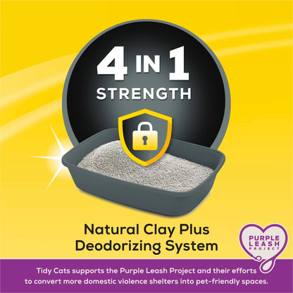 Purina  4-In-1 Strength Clumping Cat Litter, Floral Scent, 35 Lb Pail