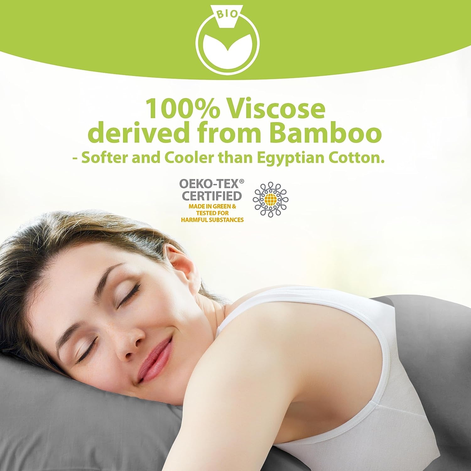 100% Rayon from Bamboo Sheets California King - 4Pc Cooling Sheets | Breathable, Viscose Bamboo Cooling California King Sheet Sets - up to 16" Deep Pocket Ultra Soft Hotel Luxury Bed Sheets Gray